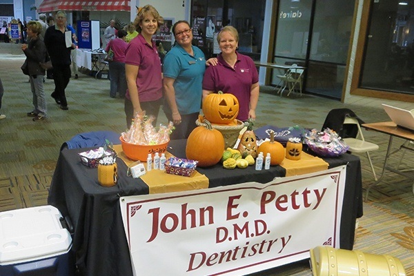 Dental team members at halloween event